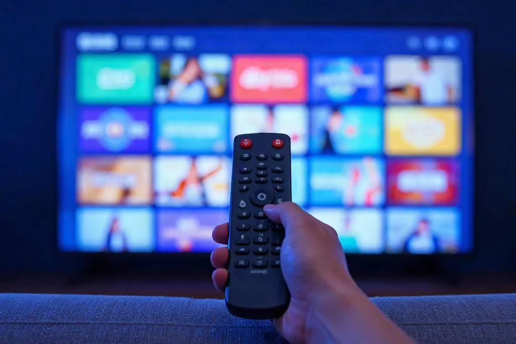 Starting the free 24-hour WeSellIPTV trial, the best IPTV free trial 2026, on a home television