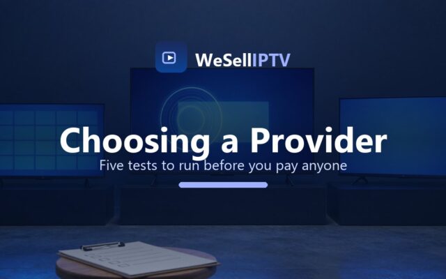 Three televisions side by side being tested at peak time, the method for choosing an IPTV provider